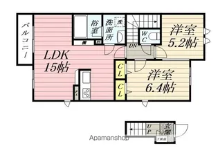 INSIDE SEA【2階】の間取り