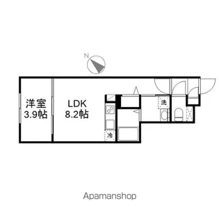 LUORE黒川EAST【202号室】の間取り