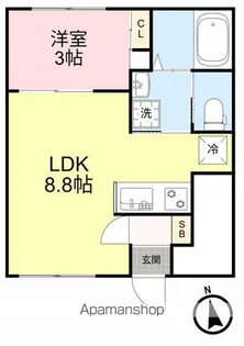 CLOUDNINE台原【1階】の間取り