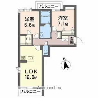 ボヌール レジデンス 鷹子【3階】の間取り