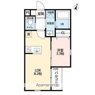 クレリア花池町【3階】の間取り