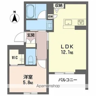 ロイヤルグランコート虎丸【2階】の間取り