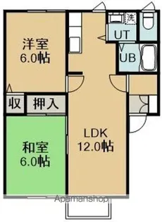 クレルメゾン桔梗【201号室】の間取り