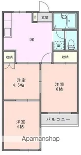 北谷ハイツ【2階】の間取り