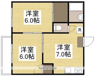 エクセル木之庄B【202号室】の間取り