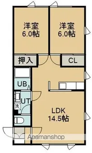 ハイム大和川【203号室】の間取り
