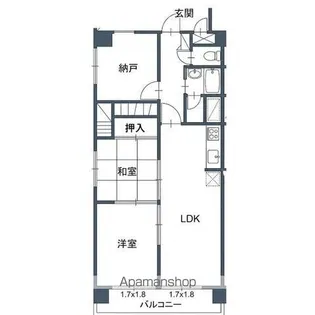 MELROSE【4C号室】の間取り