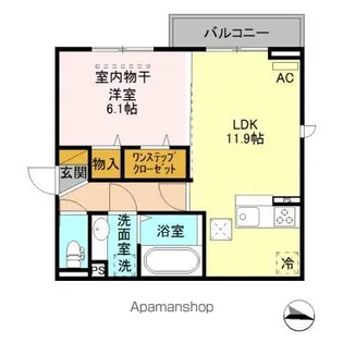 ゼフィールコパン【1階】の間取り