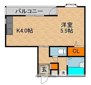 シェルマンド薩摩【2階】の間取り