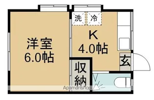 モンシェール清水【201号室】の間取り