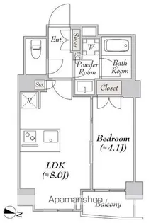 ルミーク千歳船橋【1階】の間取り