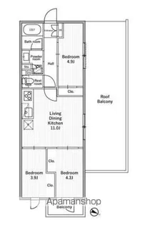NIDO MOTOHASUNUMA【4階】の間取り