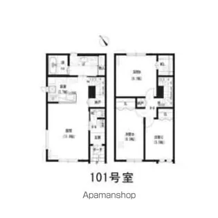 仮)ルミエール太平2*4Ⅱ【1階】の間取り