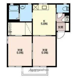 パークヒル【B101号室】の間取り