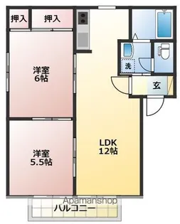 ディアス中津川C【2階】の間取り