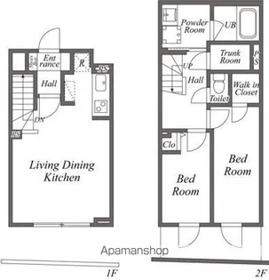 ユーレジデンス下北沢【2階】の間取り
