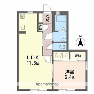 サンテトマト弐番館【2階】の間取り