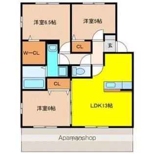 コゥジィコート【1階】の間取り