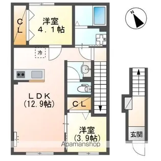 chouette【2階】の間取り