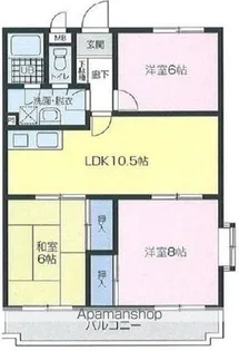 ハイムエバーグリーン【105号室】の間取り