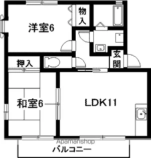 レジデンスアムール【2階】の間取り