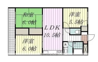 グランシャトレ姫原【405号室】の間取り
