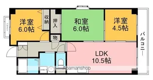 ラ・メール鉢塚【3階】の間取り