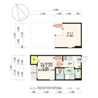 レグルス千種【102号室号室】の間取り