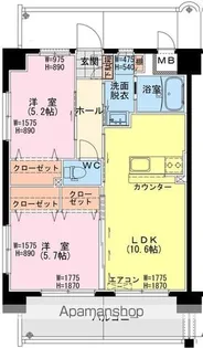 (仮称)延岡・北小路YMマンション【107号室】の間取り