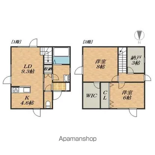 北海道帯広市東二条北2丁目【一戸建】の間取り