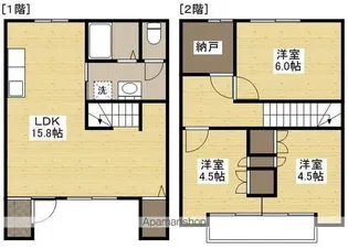 メゾンフルールII【1階】の間取り