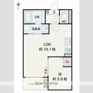 Jack sotoshinⅡ【1階】の間取り