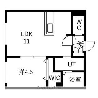 ALIVIS菊水【1階】の間取り