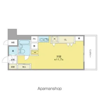 コープ野村万代【919号室】の間取り