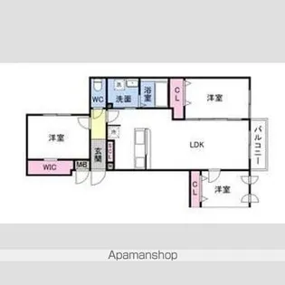 CERNE YAMAHANA【3階】の間取り