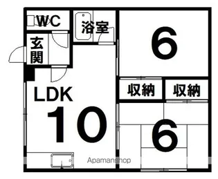 パークハイツ【2階】の間取り