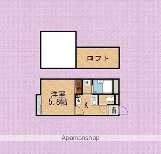 ヴィルヌーブ【2階】の間取り
