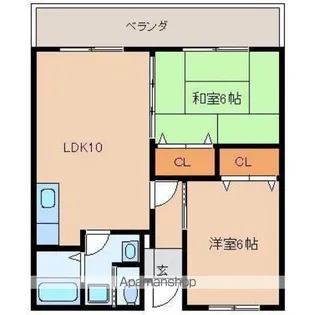 フルータ【E号室】の間取り