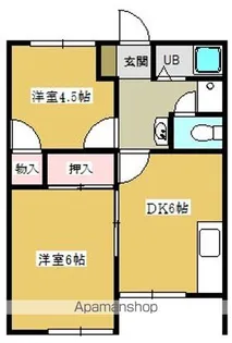 リバーサイドハイツ【1階】の間取り