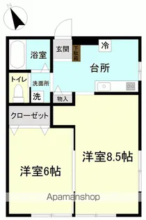 ル・シェル・ブルー【A101号室】の間取り