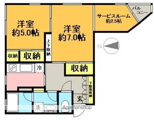 メイプルテラス【104号室】の間取り