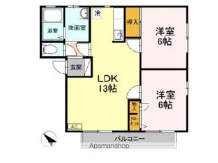 シュトラーレン B棟【5号室】の間取り