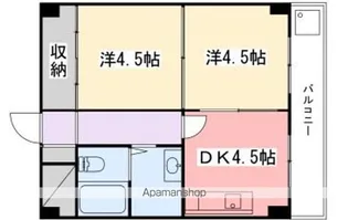 飾磨中村コーポ【A-12号室】の間取り