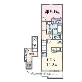ホルツタウンS A【2階】の間取り
