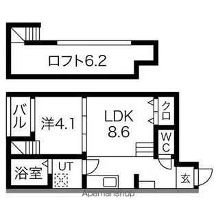 スクーデリア【1階】の間取り