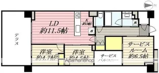 グランドメゾン武蔵小杉の杜【1階】の間取り