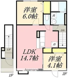 フェリースⅡ【2階】の間取り