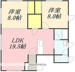 ハピネス B棟【1階】の間取り