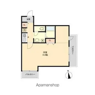 1Kの間取り画像