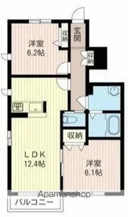 カーサアルバA棟【1階】の間取り